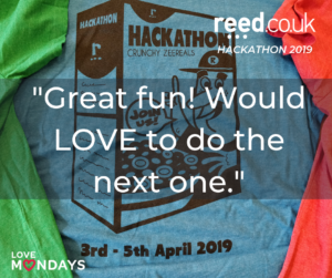 hackathon quote - great fun! would love to do the next one